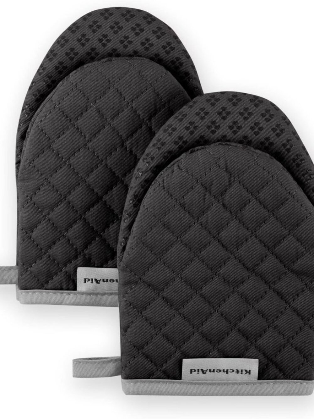 Asteroid Mini Oven Mitt Set, 5.5"x8", Black, 2 Piece